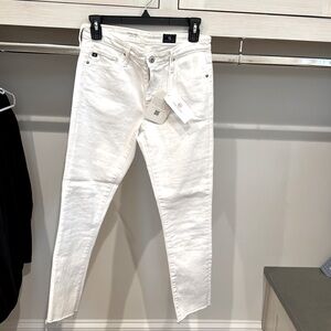 AG Prima Crop white jeans